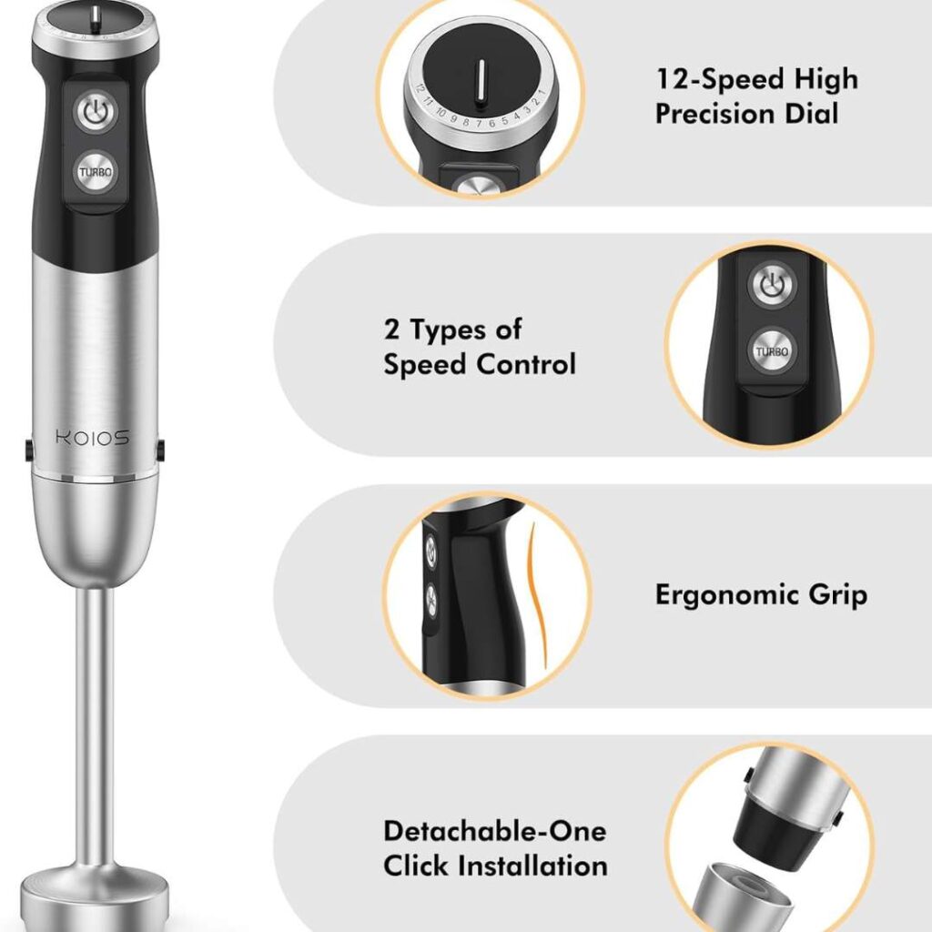 Features of KOIOS 1000W Immersion Hand Blender