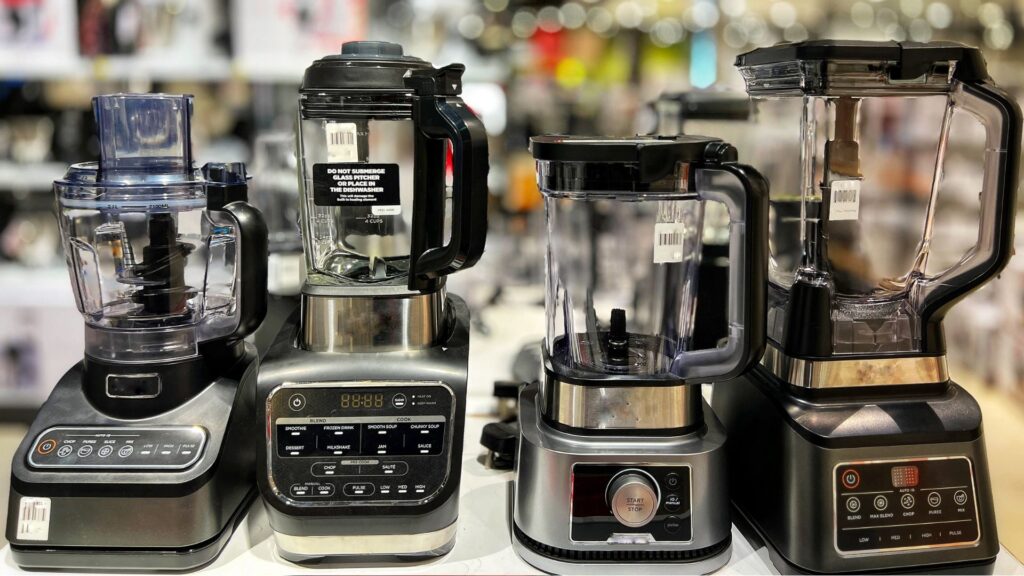 Selection of blenders in electronics store