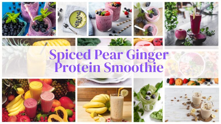 Spiced Pear Ginger Protein Smoothie