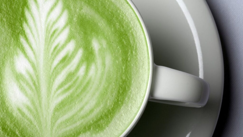 Cup of Green Tea Matcha Coffee 